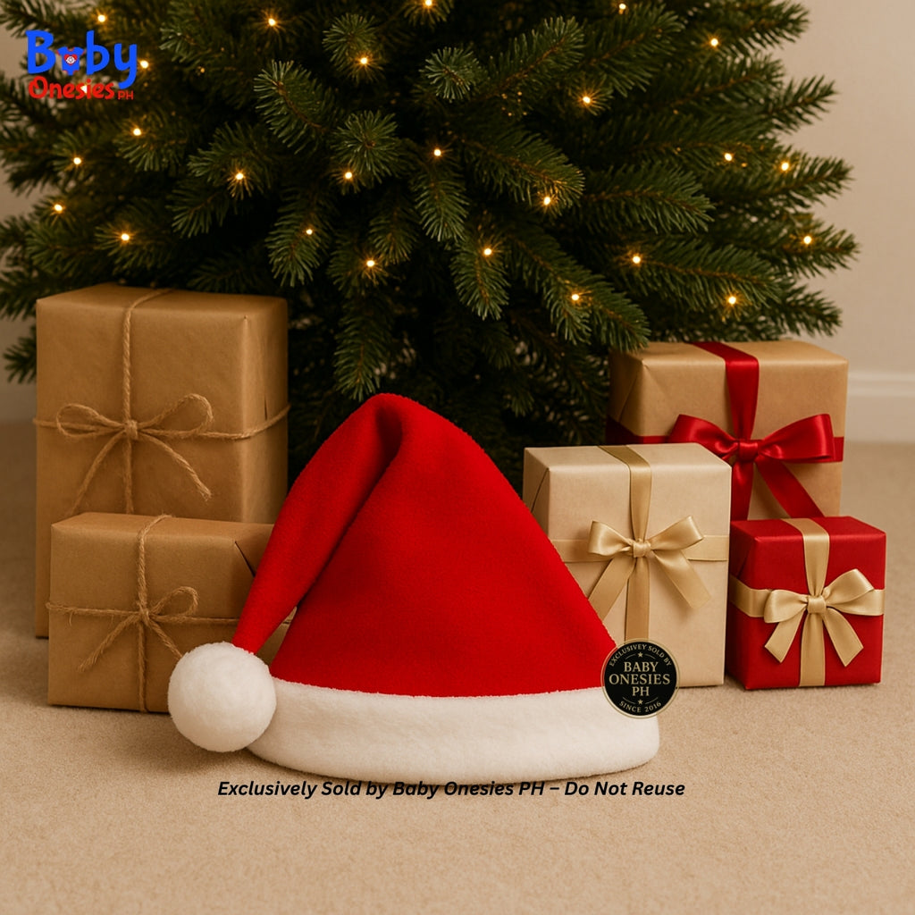 Custom Baby Santa Hat Personalized with Name | Christmas Outfit (0–18 Months)