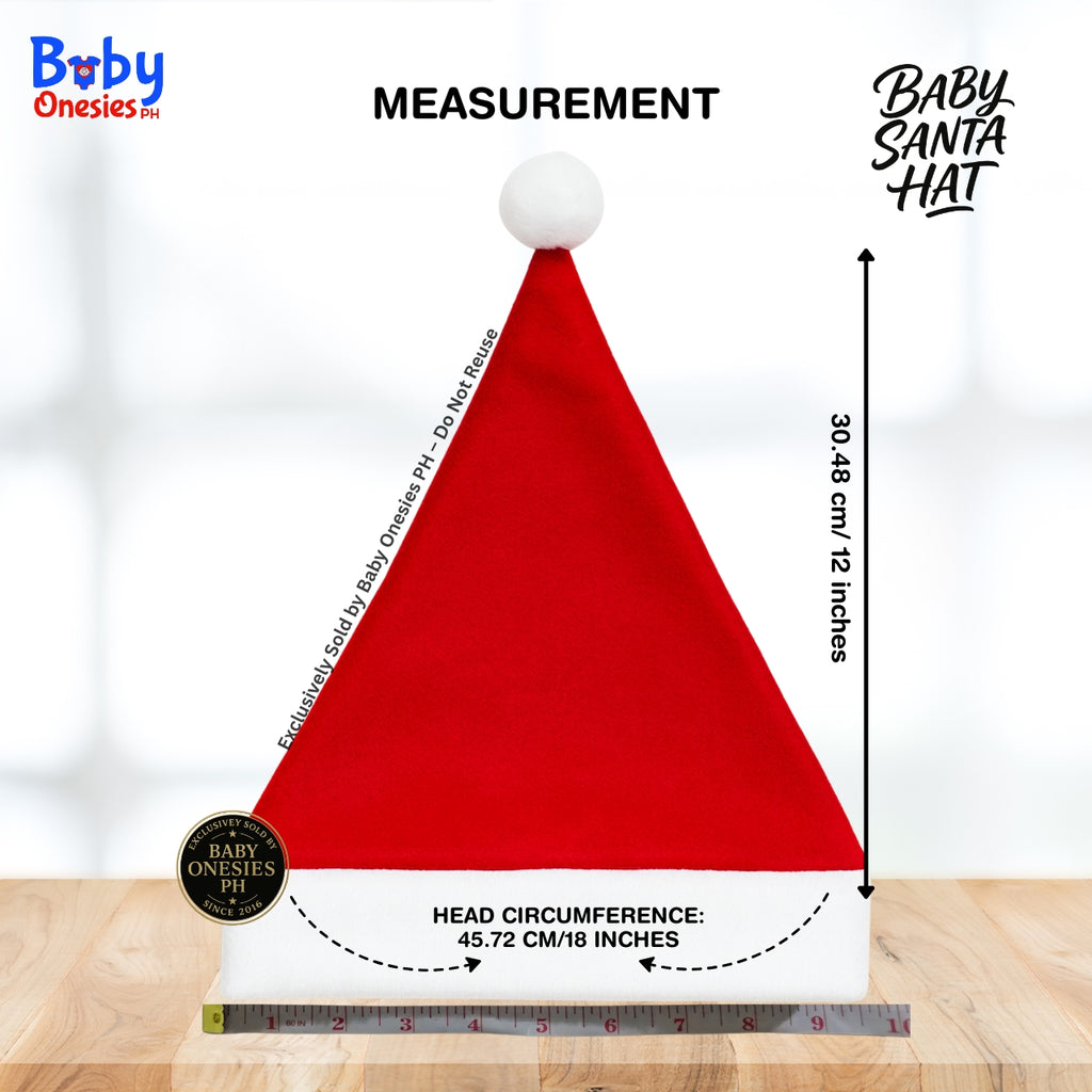 Custom Baby Santa Hat Personalized with Name | Christmas Outfit (0–18 Months)