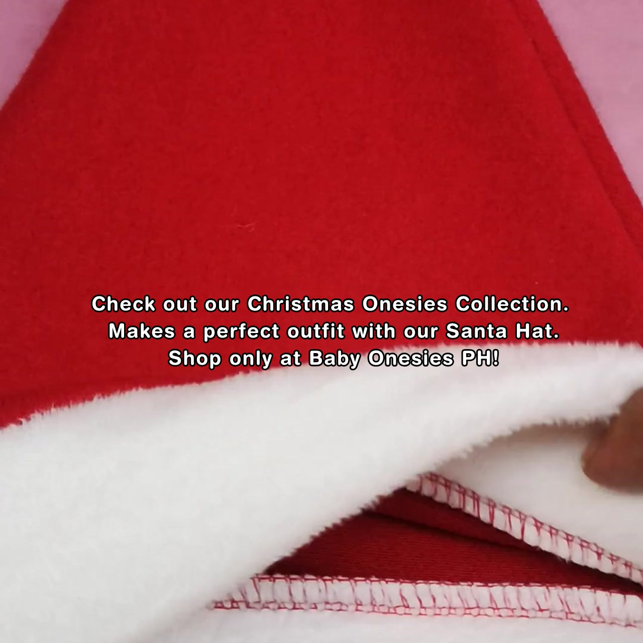 Custom Baby Santa Hat Personalized with Name | Christmas Outfit (0–18 Months)