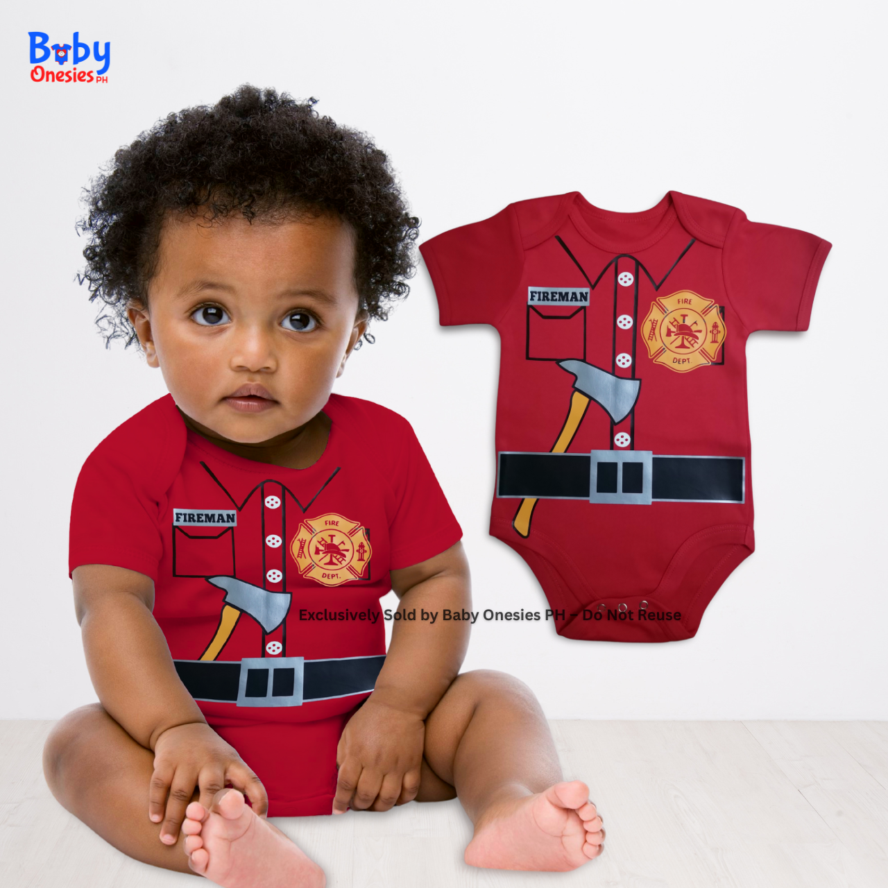 Future Fireman Baby Onesie | Career Bodysuit | Baby Onesies PH