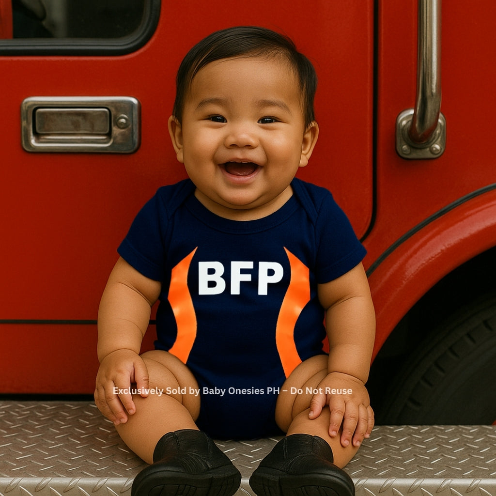 BFP-Inspired Firefighter Baby Bodysuit – Future Hero Uniform | Baby Onesies PH