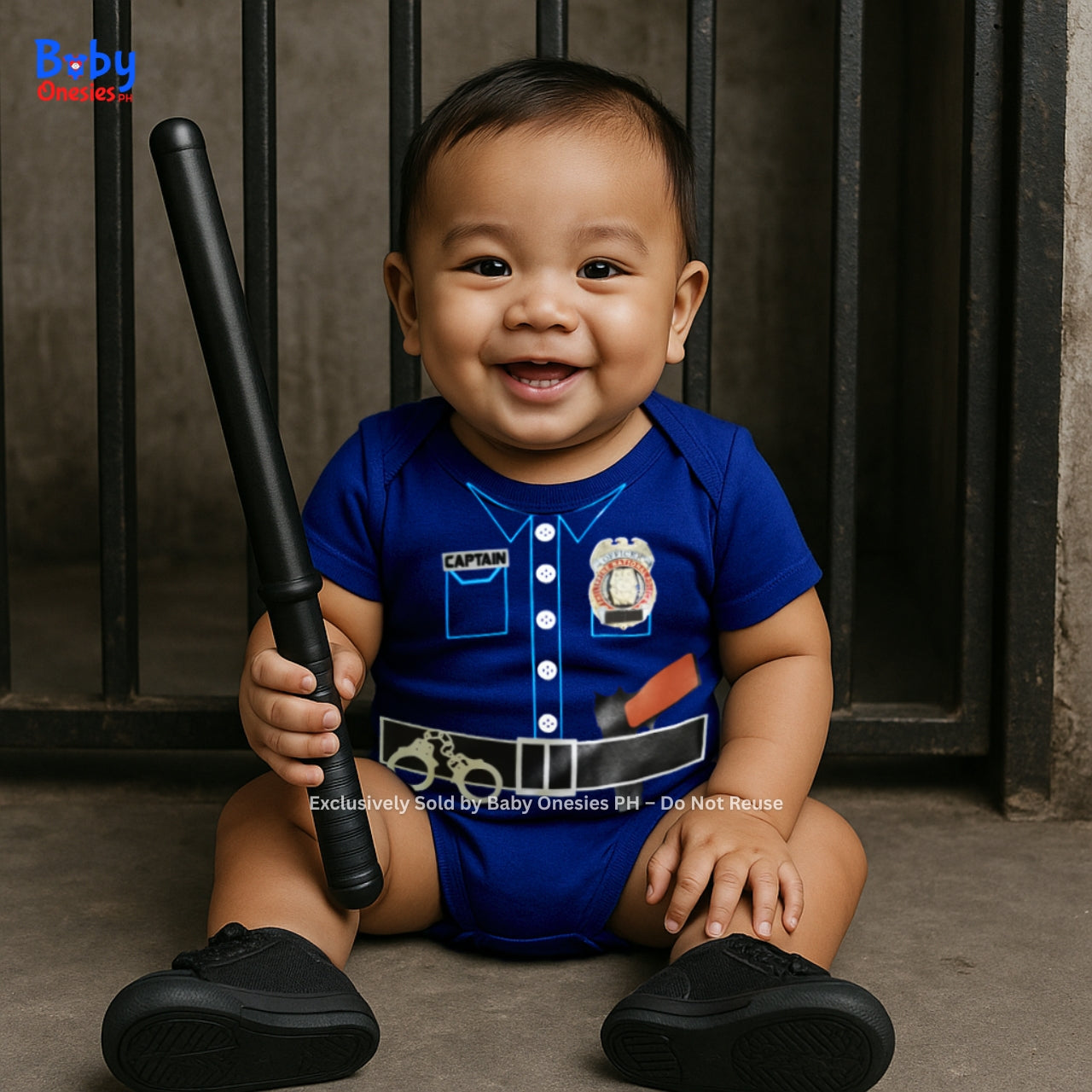 Police-Inspired Baby Onesie – Future Officer Career Bodysuit | Baby Onesies PH