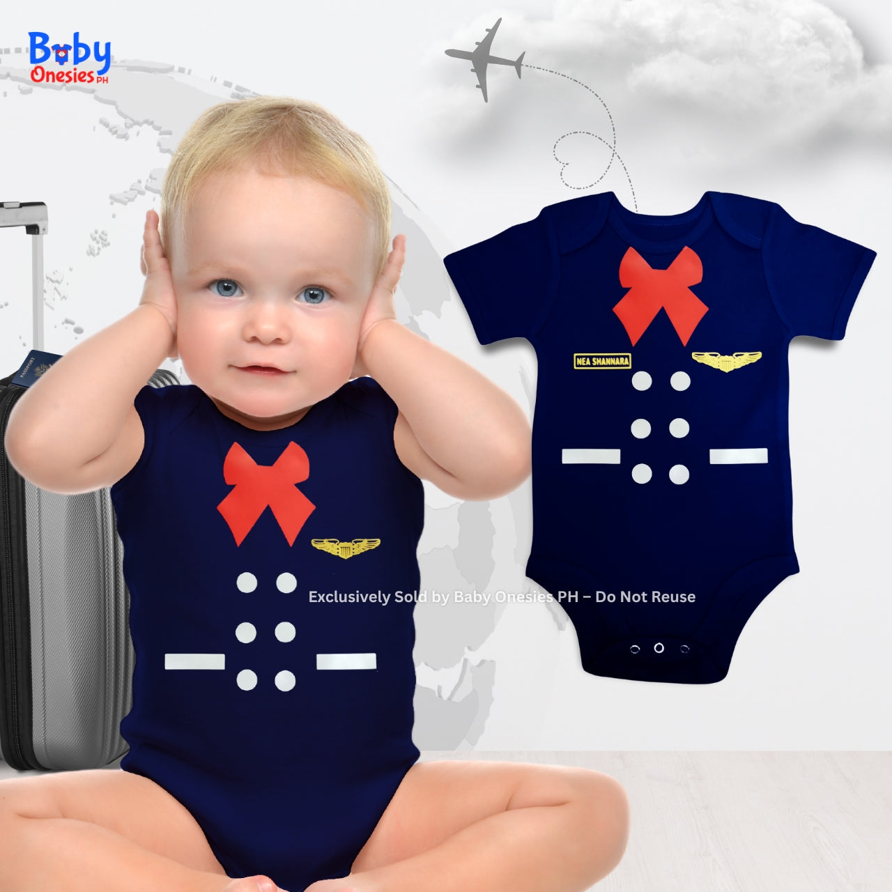 Flight Attendant Career Baby Onesie – Airline Uniform-Inspired Bodysuit | Baby Onesies PH