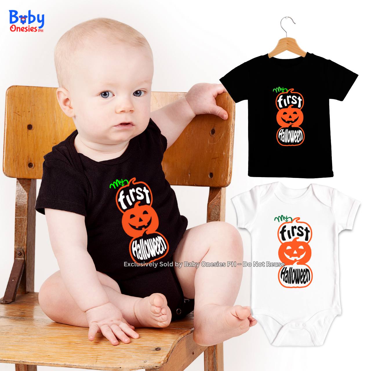 My 1st Halloween Pumpkin Baby Onesie & Toddler Shirt – Baby Onesies PH