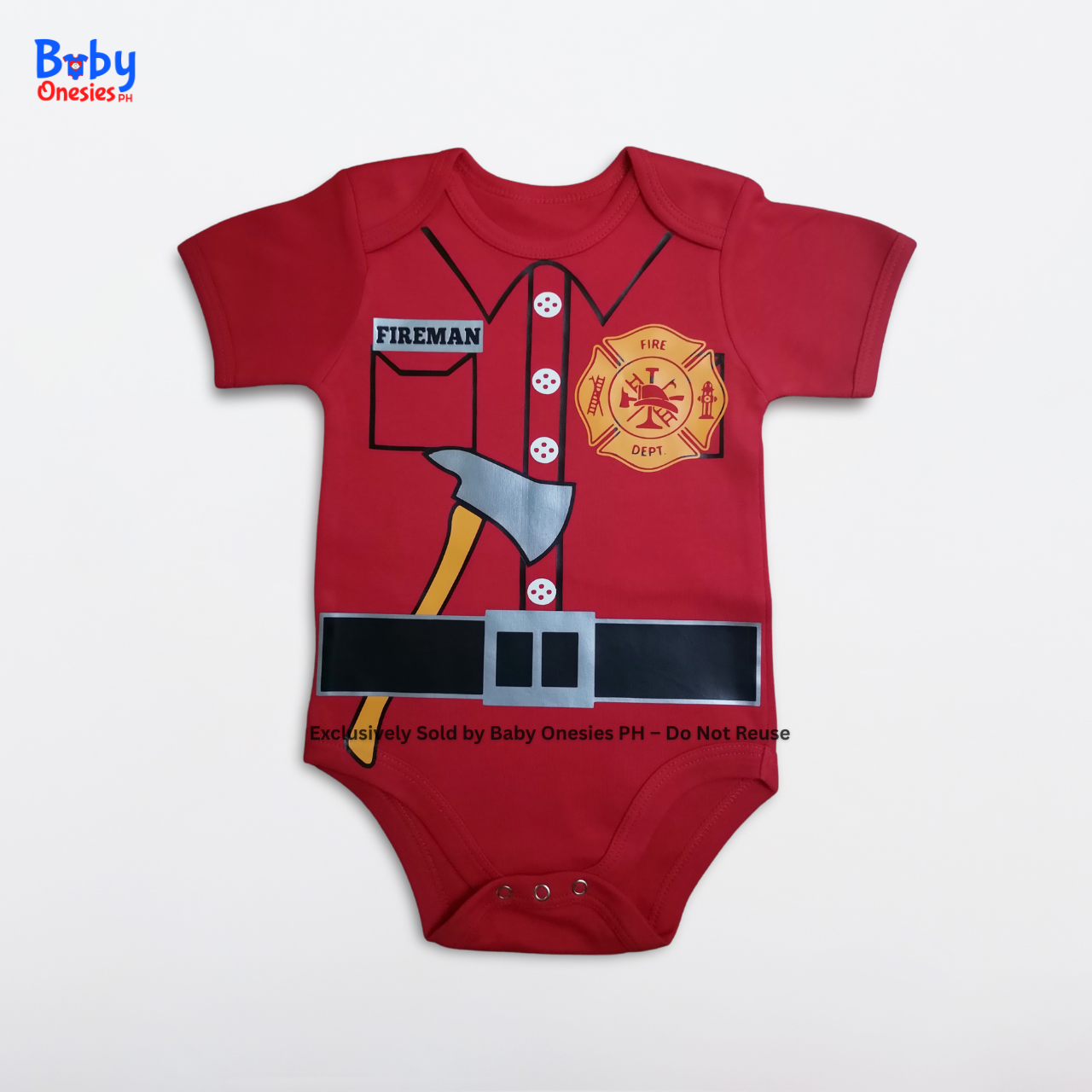 Future Fireman Baby Onesie | Career Bodysuit | Baby Onesies PH