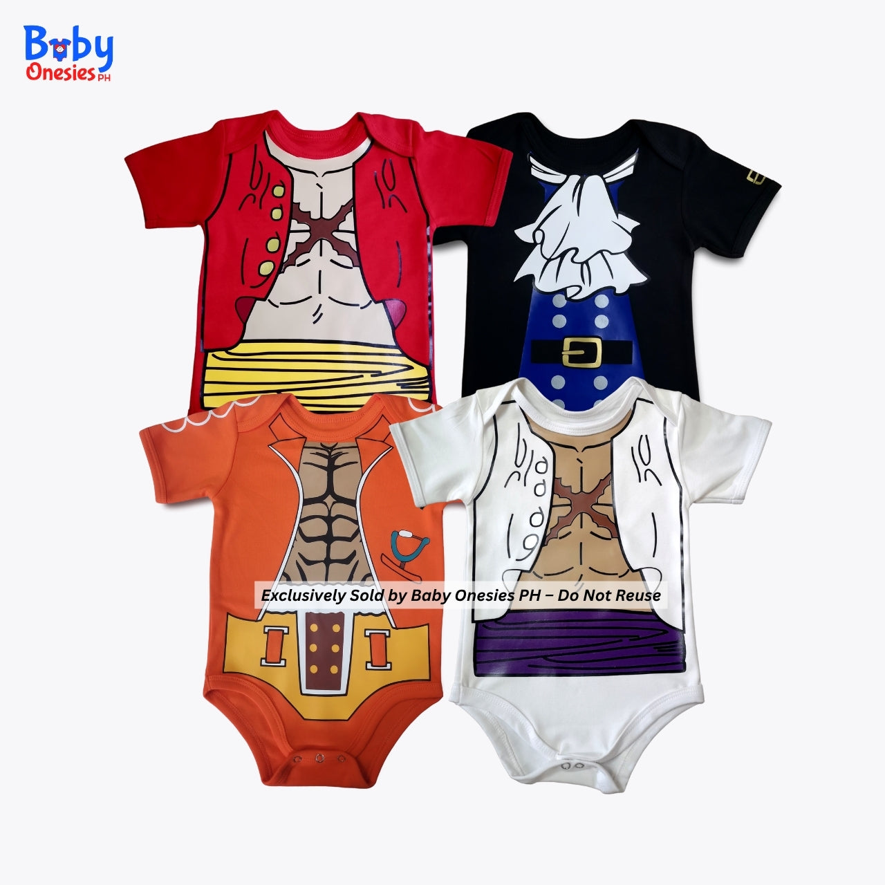 One Piece Luffy, Sabo & Anime Baby Cosplay Onesie | Baby Onesies PH