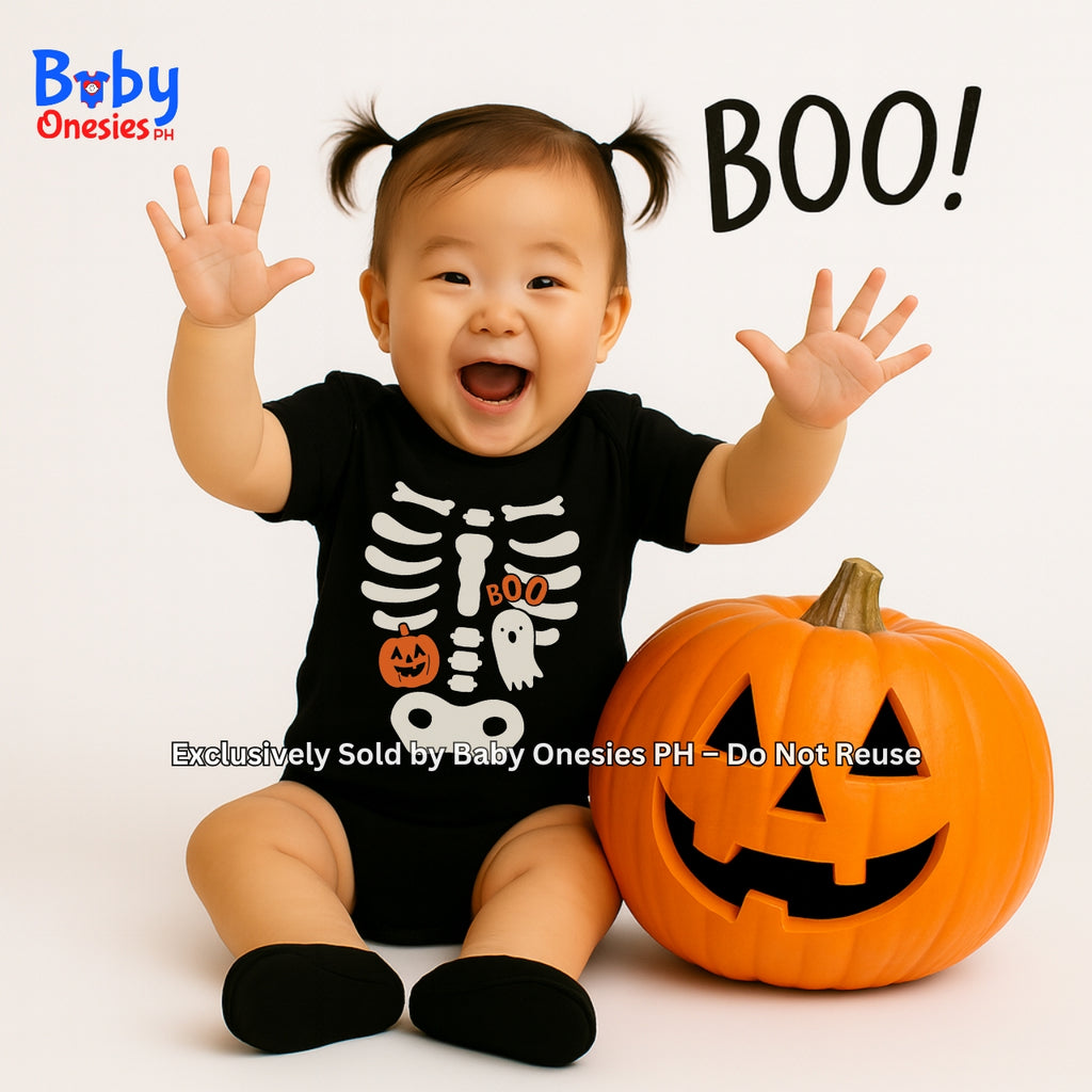 Halloween Skeleton Boo Trick or Treat Baby Onesie & Kids Shirt | Matching Sibling Outfit – Baby Onesies PH