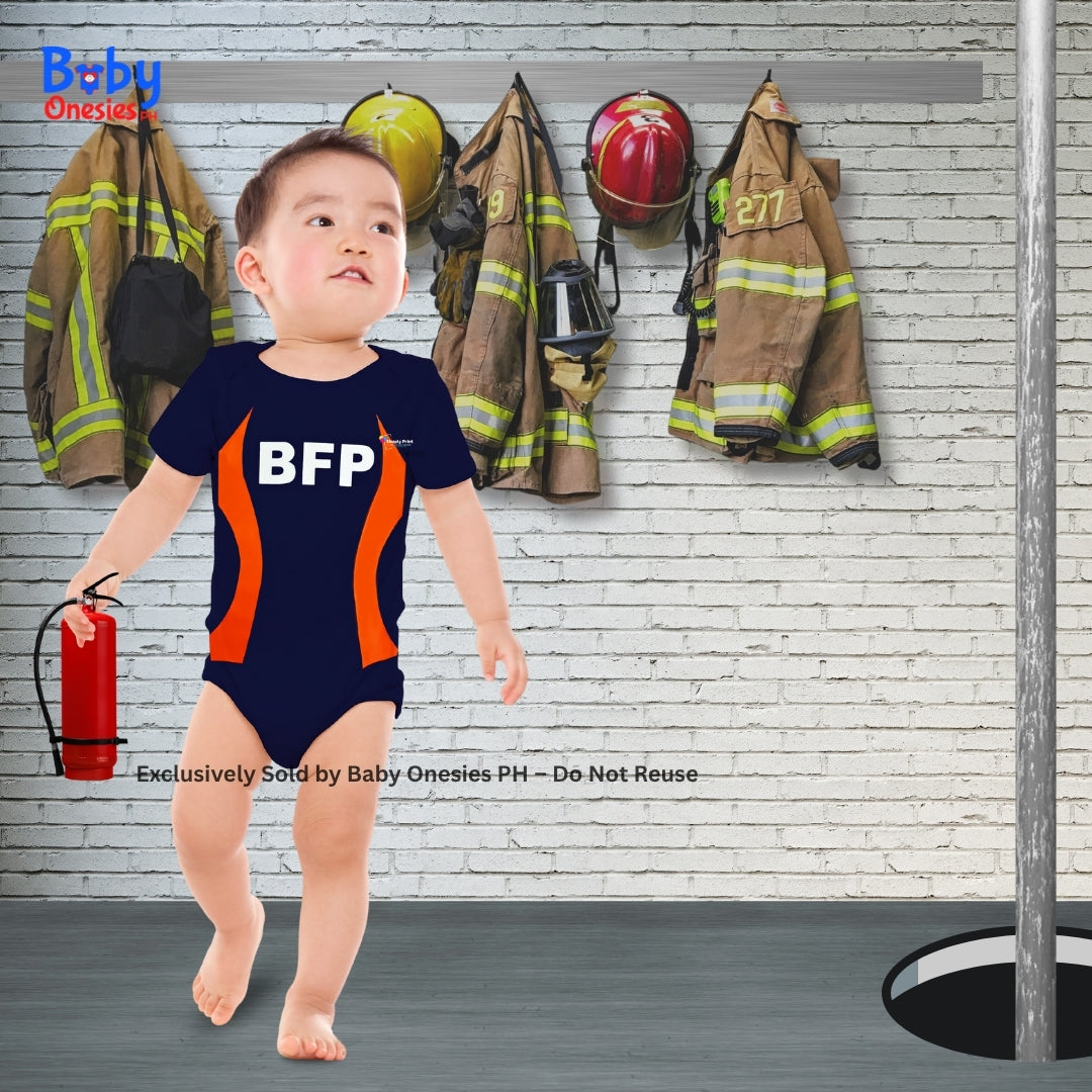 BFP-Inspired Firefighter Baby Bodysuit – Future Hero Uniform | Baby Onesies PH
