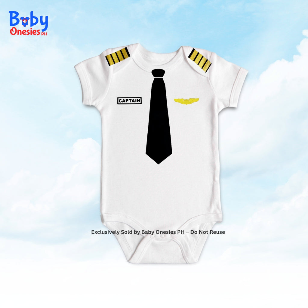 Pilot Captain Baby Onesie – Flight Costume for Babies | Baby Onesies PH