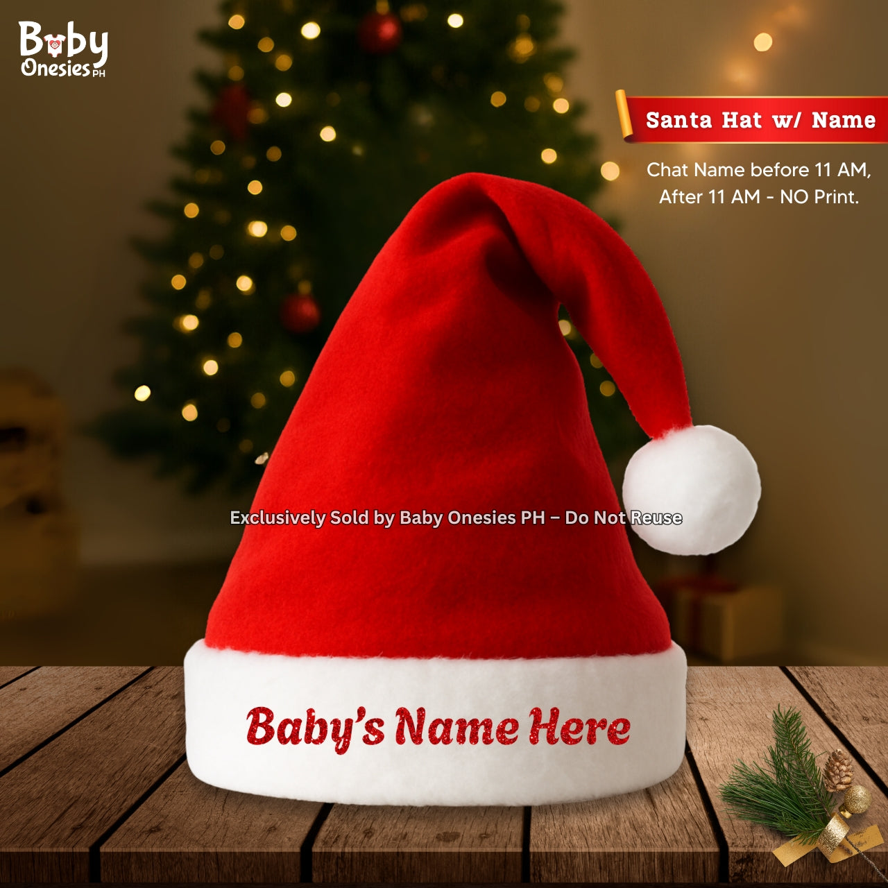 My 1st Christmas Baby Onesie & Personalized Santa Hat | Baby Onesies PH