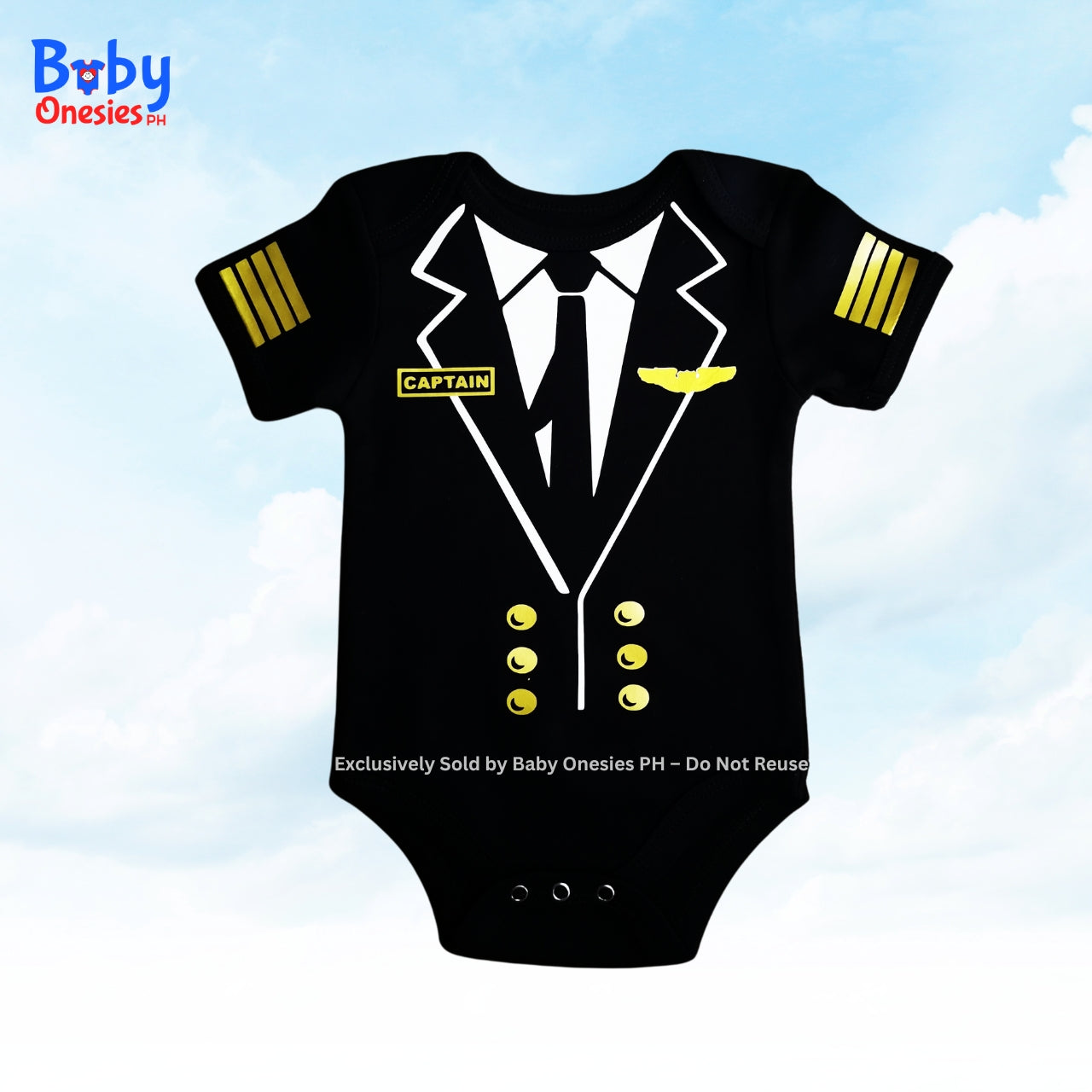 Pilot Captain Baby Onesie – Flight Costume for Babies | Baby Onesies PH