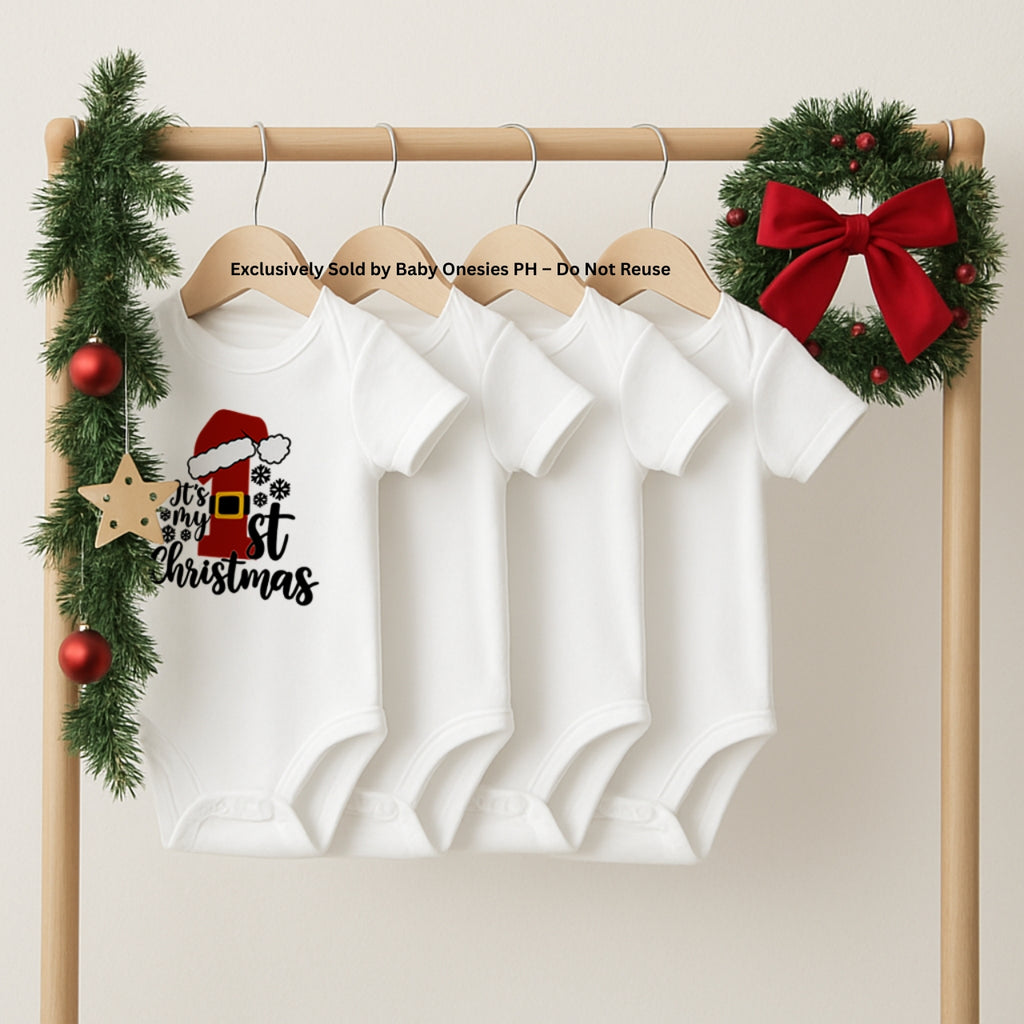 My 1st Christmas Baby Onesie & Personalized Santa Hat | Baby Onesies PH