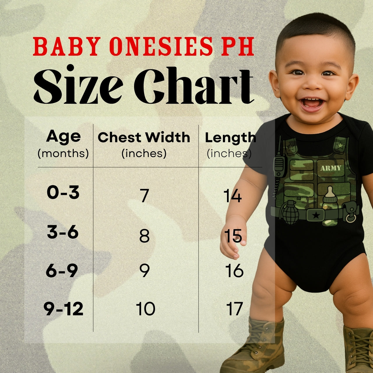 Future Soldier Baby Onesie – Army-Inspired Career Outfit | Baby Onesies PH