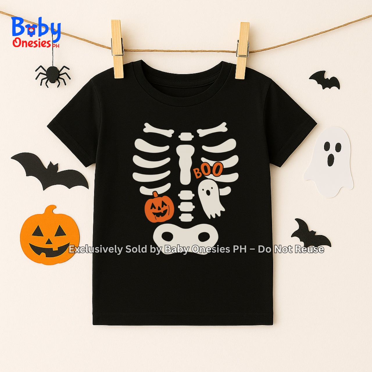 Halloween Skeleton Boo Trick or Treat Baby Onesie & Kids Shirt | Matching Sibling Outfit – Baby Onesies PH