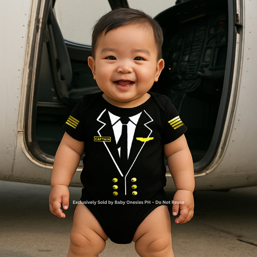 Pilot Captain Baby Onesie – Flight Costume for Babies | Baby Onesies PH