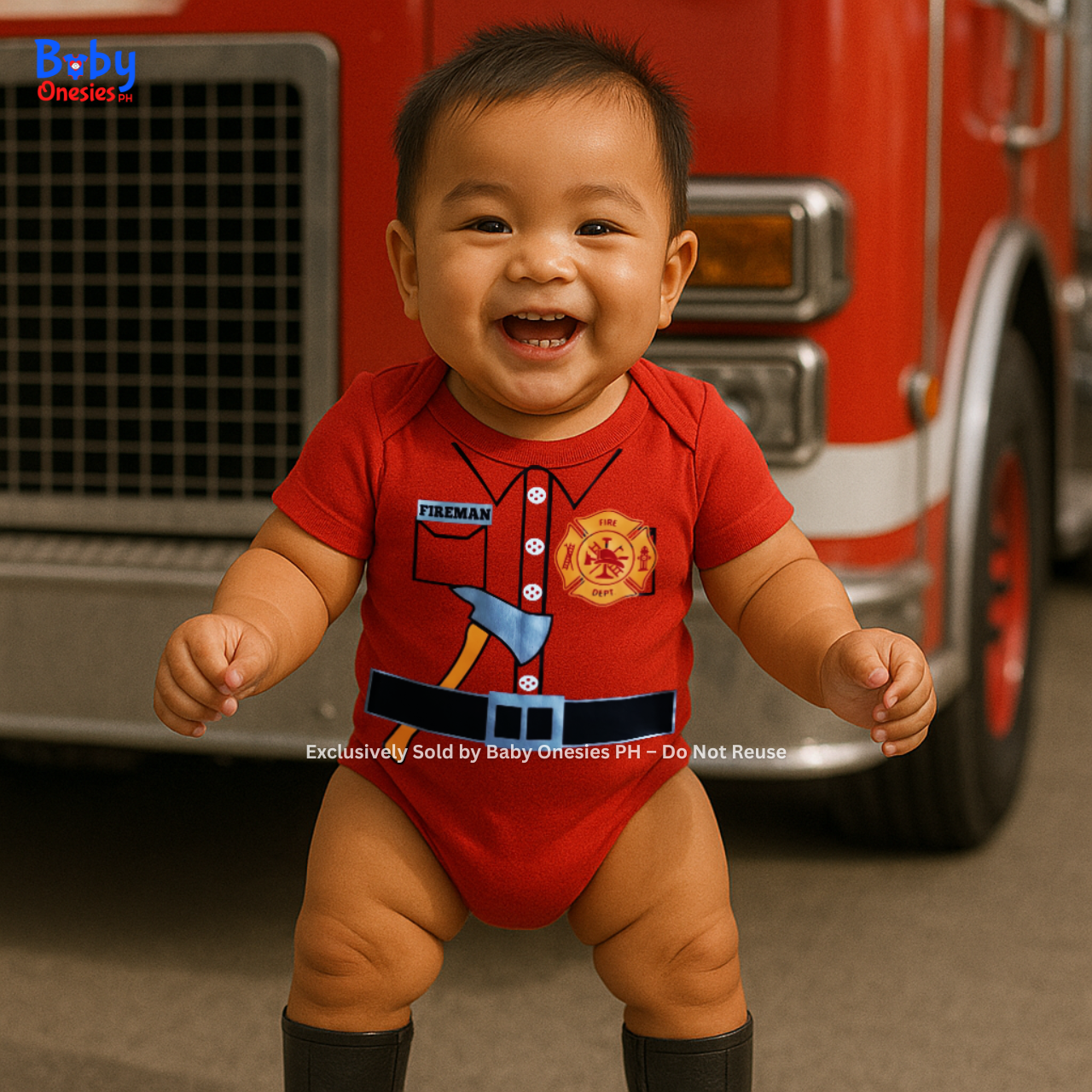Future Fireman Baby Onesie | Career Bodysuit | Baby Onesies PH